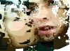 Patch Art Werk "Verzerrt" mit
                    Foto "A Kiss to remember"
