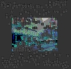 Patch Art Werk "Mosaik" mit Foto
                  "Hannover City"